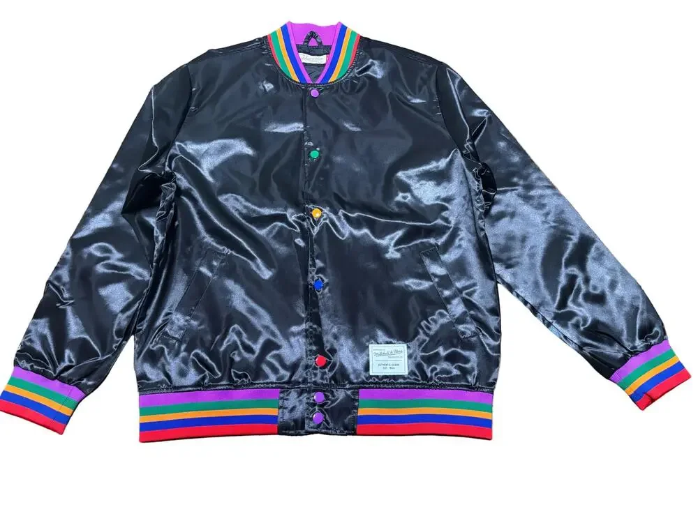 Mitchell & Ness Branded Sports Bomber Jacket Men’s Large L New NWOT